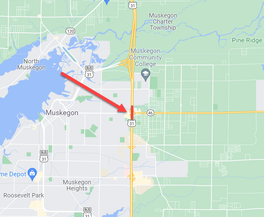 Grand Haven Mi Zip Code Map Lane & Ramp Closures: Us-31/M-46, Muskegon, November 18