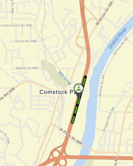 NB US-131 from I-96 to West River Drive