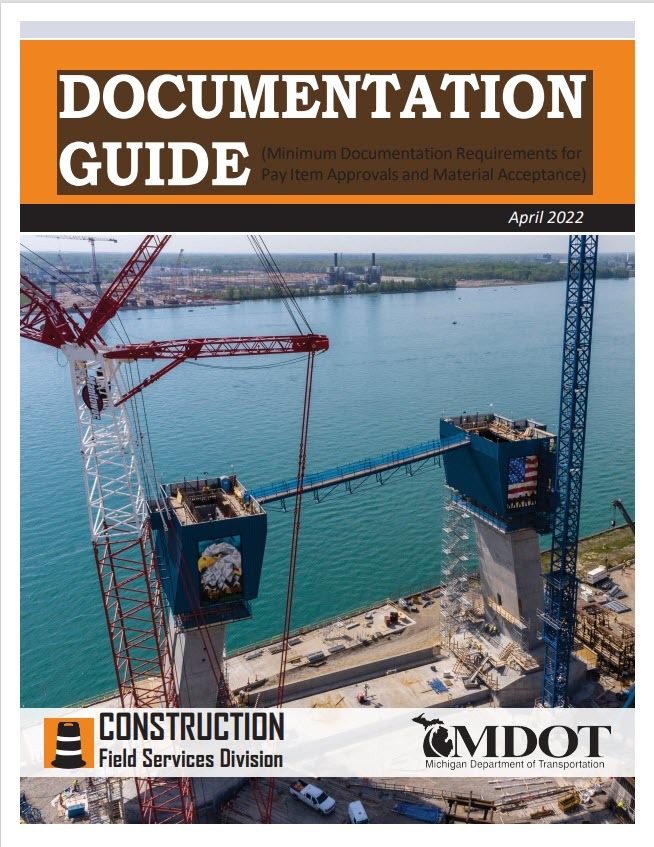 MDOT Documentation Guide updated in the Construction Manual