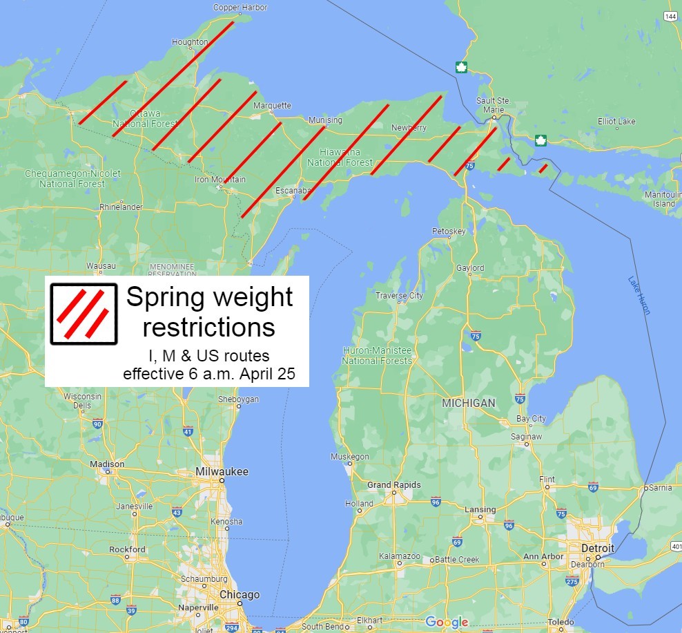 April 25 update map