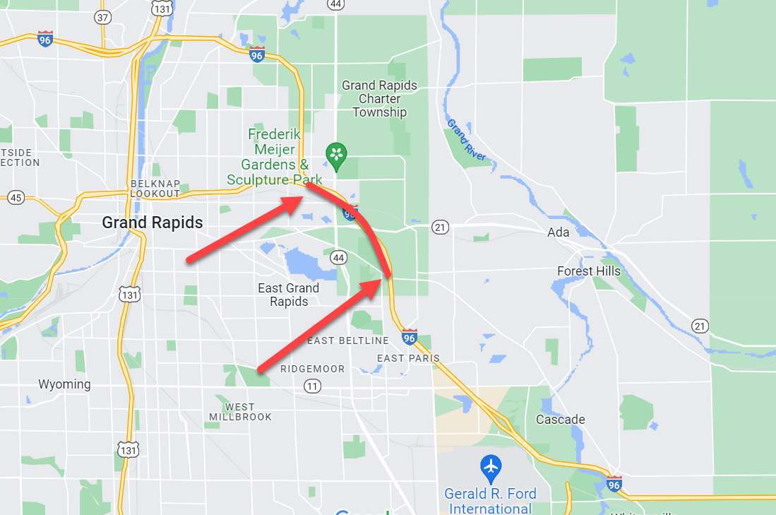 Lane closure: EB I-96, Grand Rapids, October 20 & 21