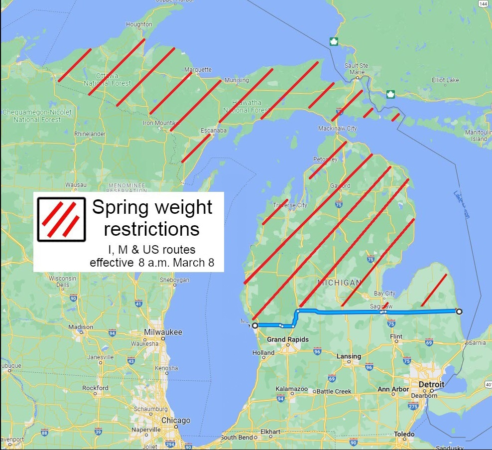 Weight Restriction Map