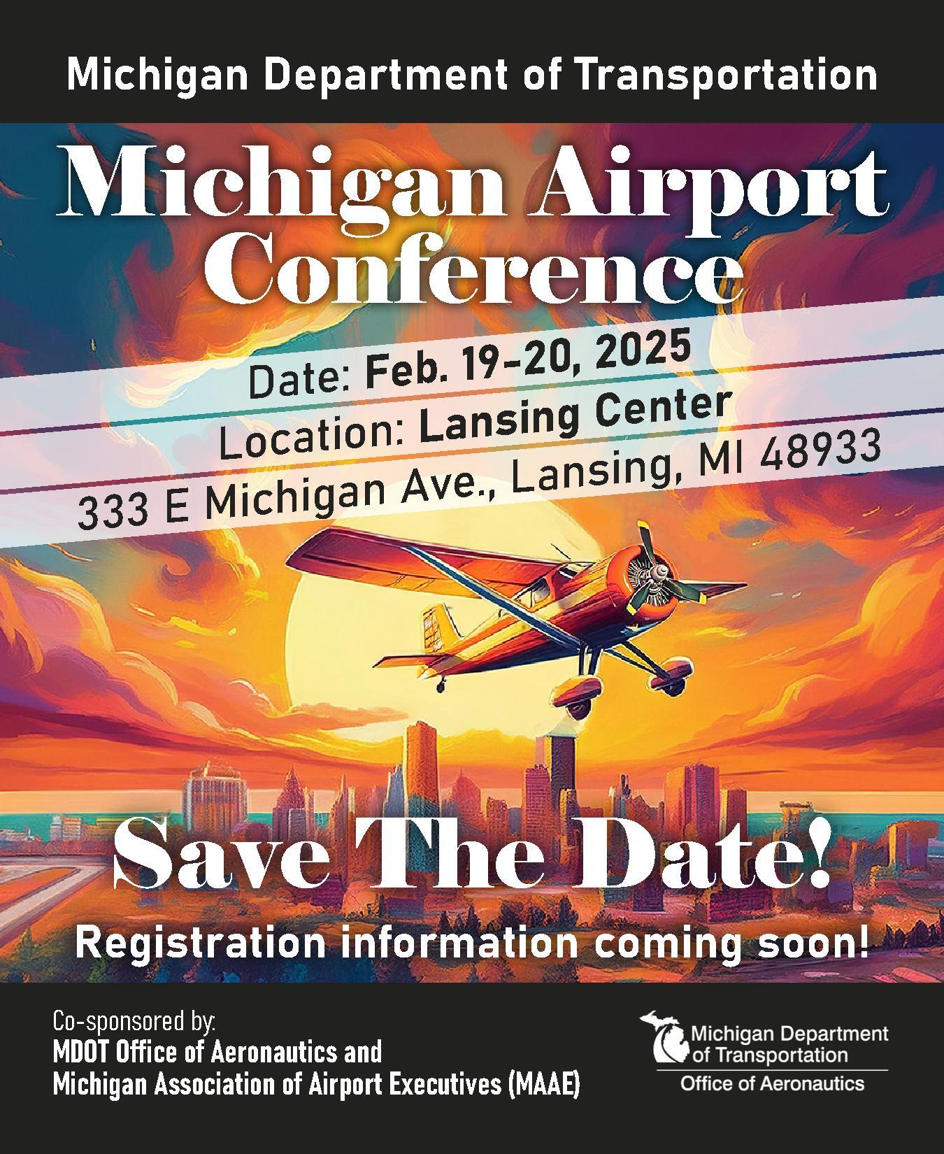 Michigan Airport Conference Save the Date February 19-20 2025