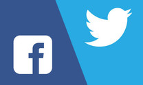 Facebook and Twitter Logo