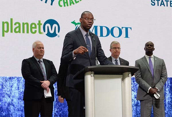 Lt. Gov. Garlin Gilchrist II announces winners in the NAIAS 2020 Michigan Mobility Challenge