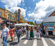 An art fair in downtown Ann Arbor. 