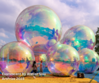 Bubble sculpture in Grand Rapids during ArtPrize.