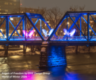 A footbridge over the Grand River in downtown Grand Rapids.