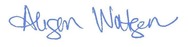 Alison's signature
