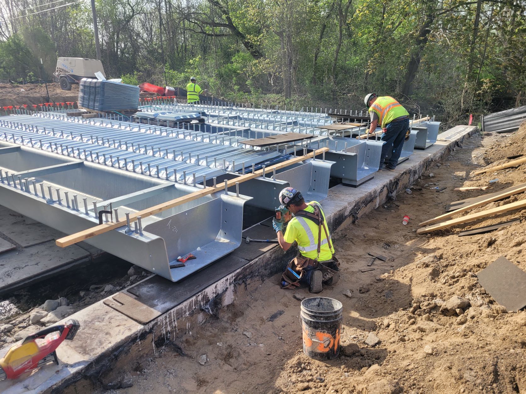 Photo of work in progress on the 31 Mile Rd Bridge 