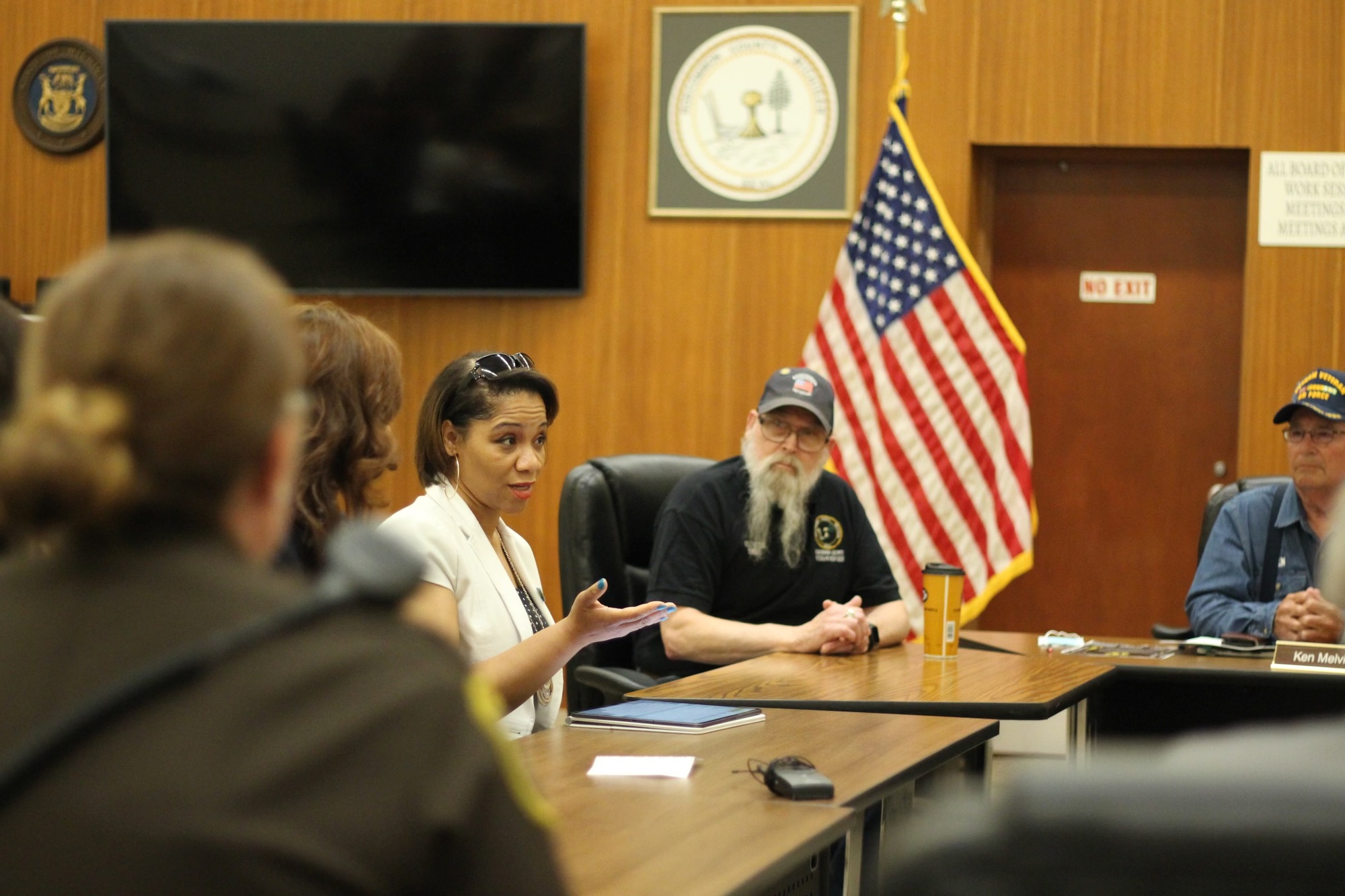 Gov. Whitmer at Roundtable with Roscommon County Veteran Affairs Office 
