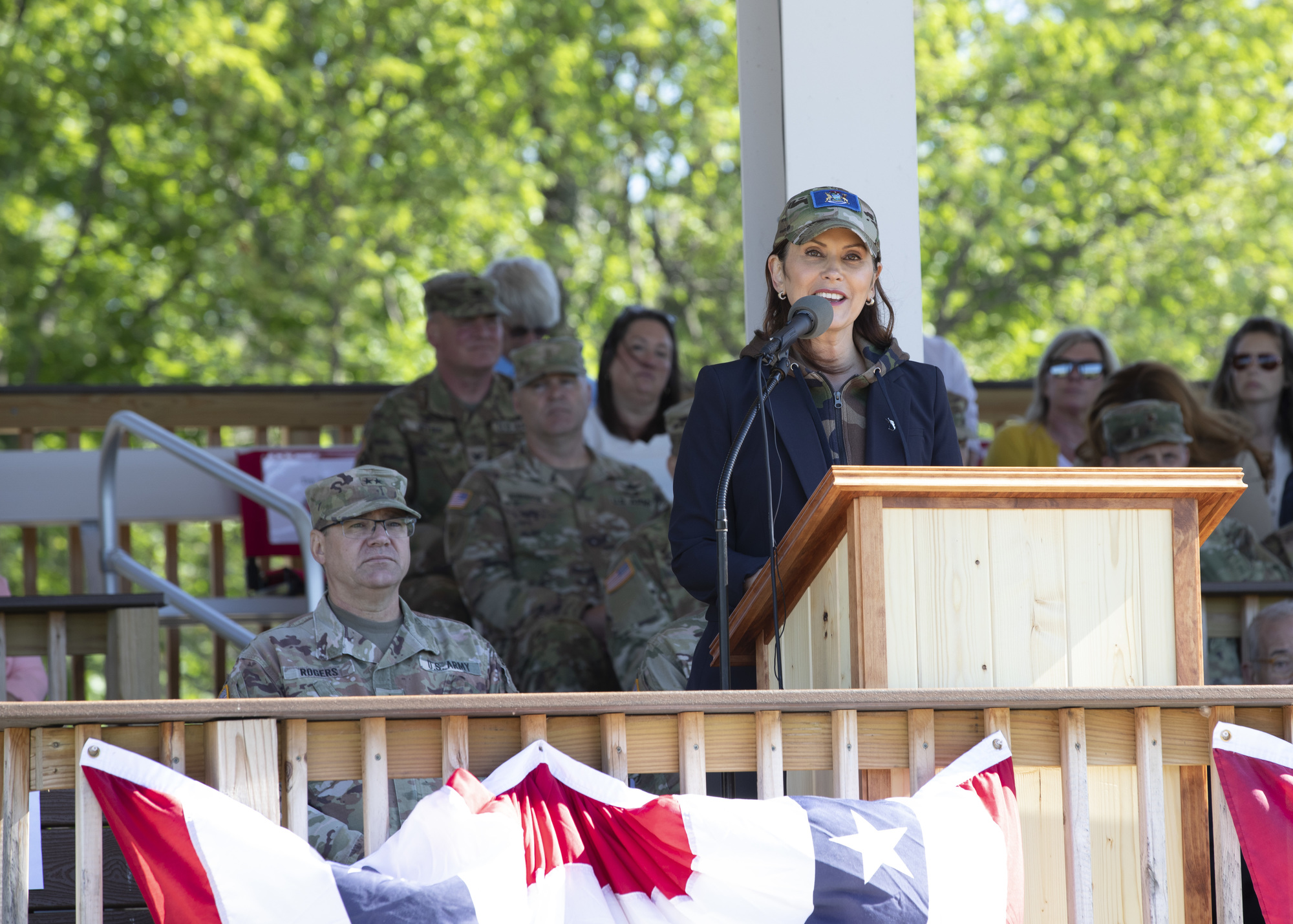 Governor Whitmer attends Michigan National Guard Pass in Review Ceremony at Camp Grayling 