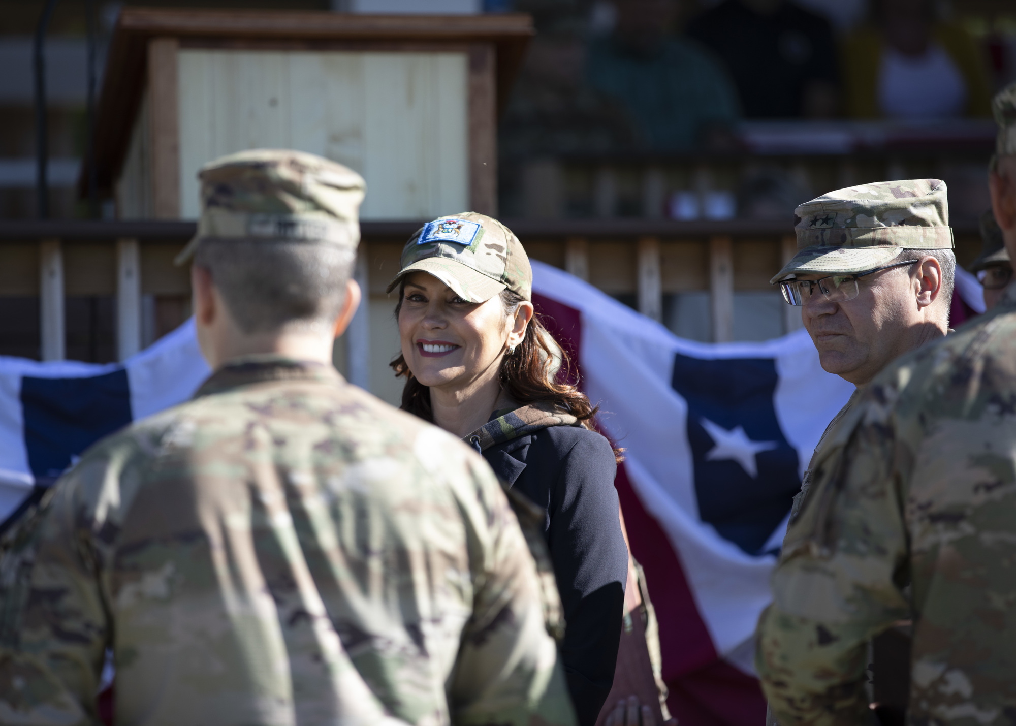 Governor Whitmer attends Michigan National Guard Pass in Review Ceremony at Camp Grayling 