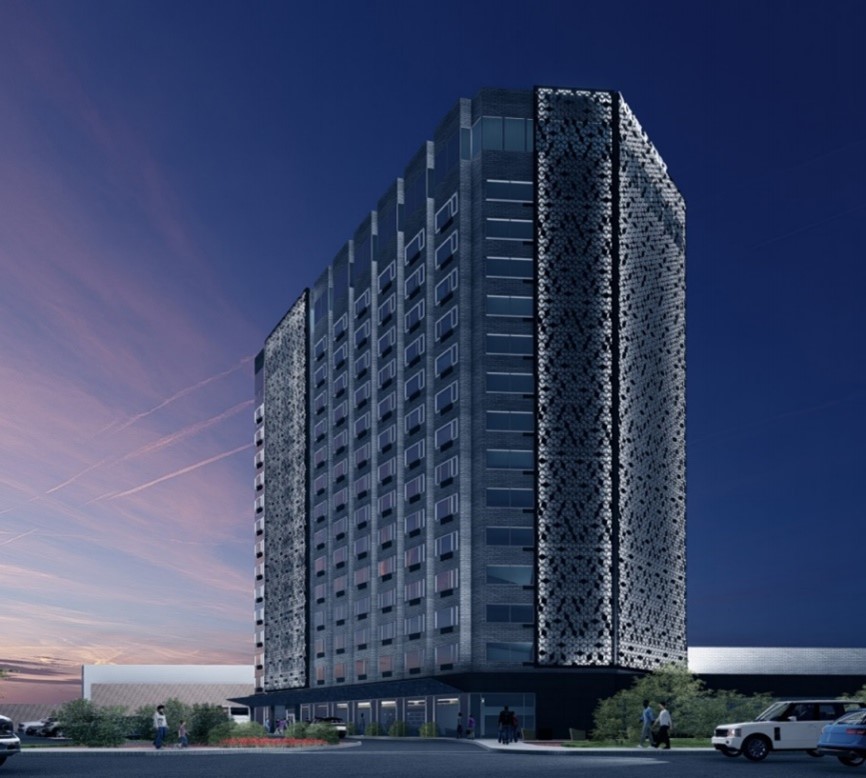 Rendering of 239-room DoubleTree by Hilton hotel