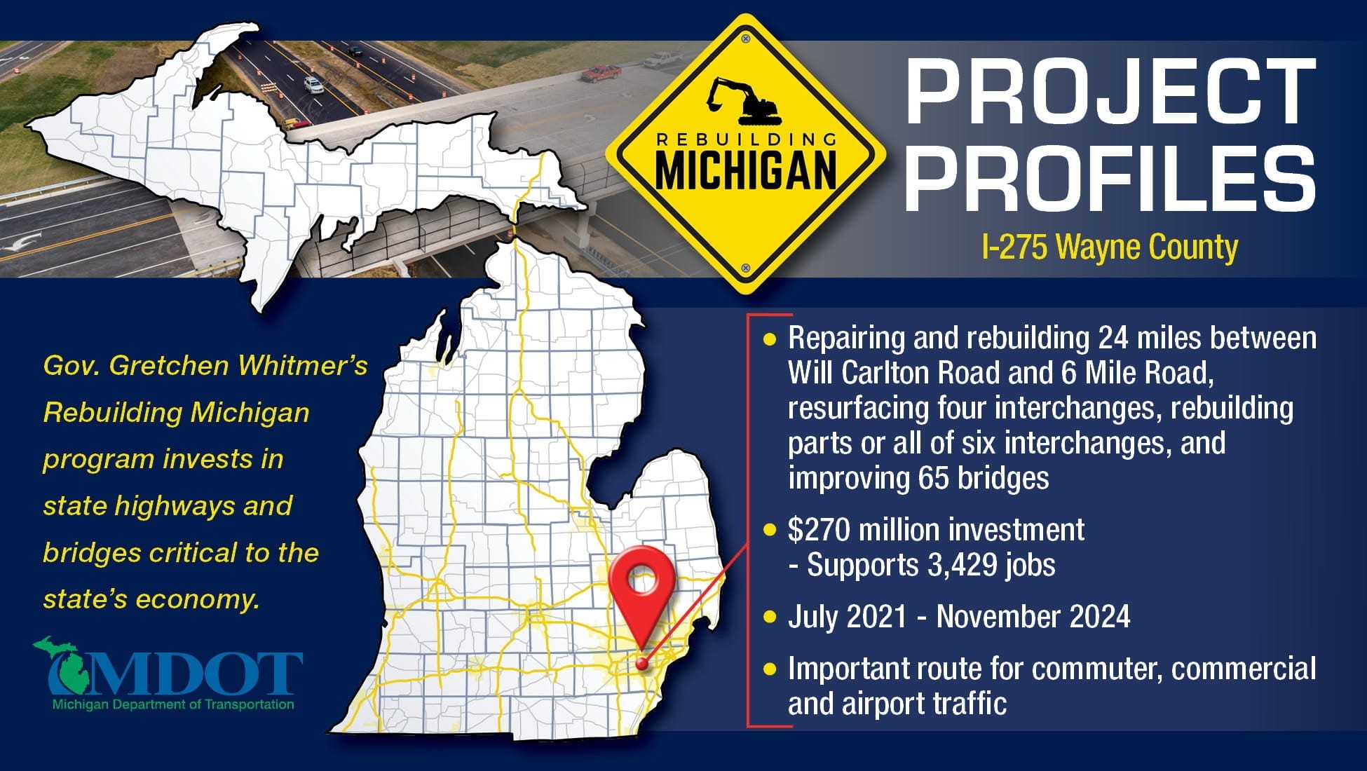  I-275 Rebuilding Michigan Project in Wayne County 
