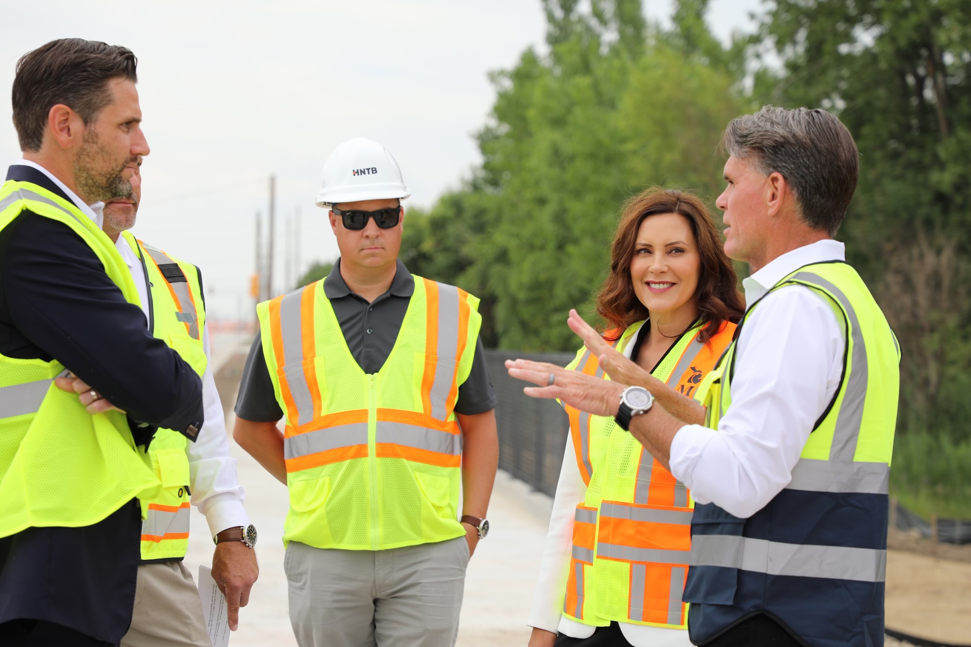 Governor Whitmer tours the Mound Road construction project 