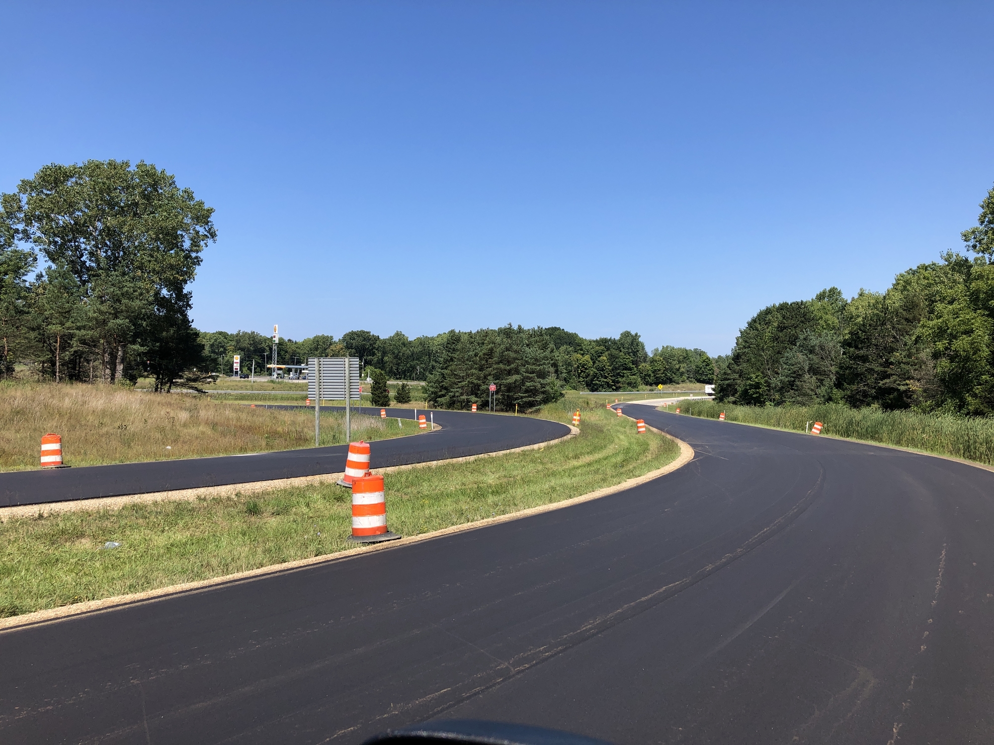 photo showing completed roadwork on the ramps 