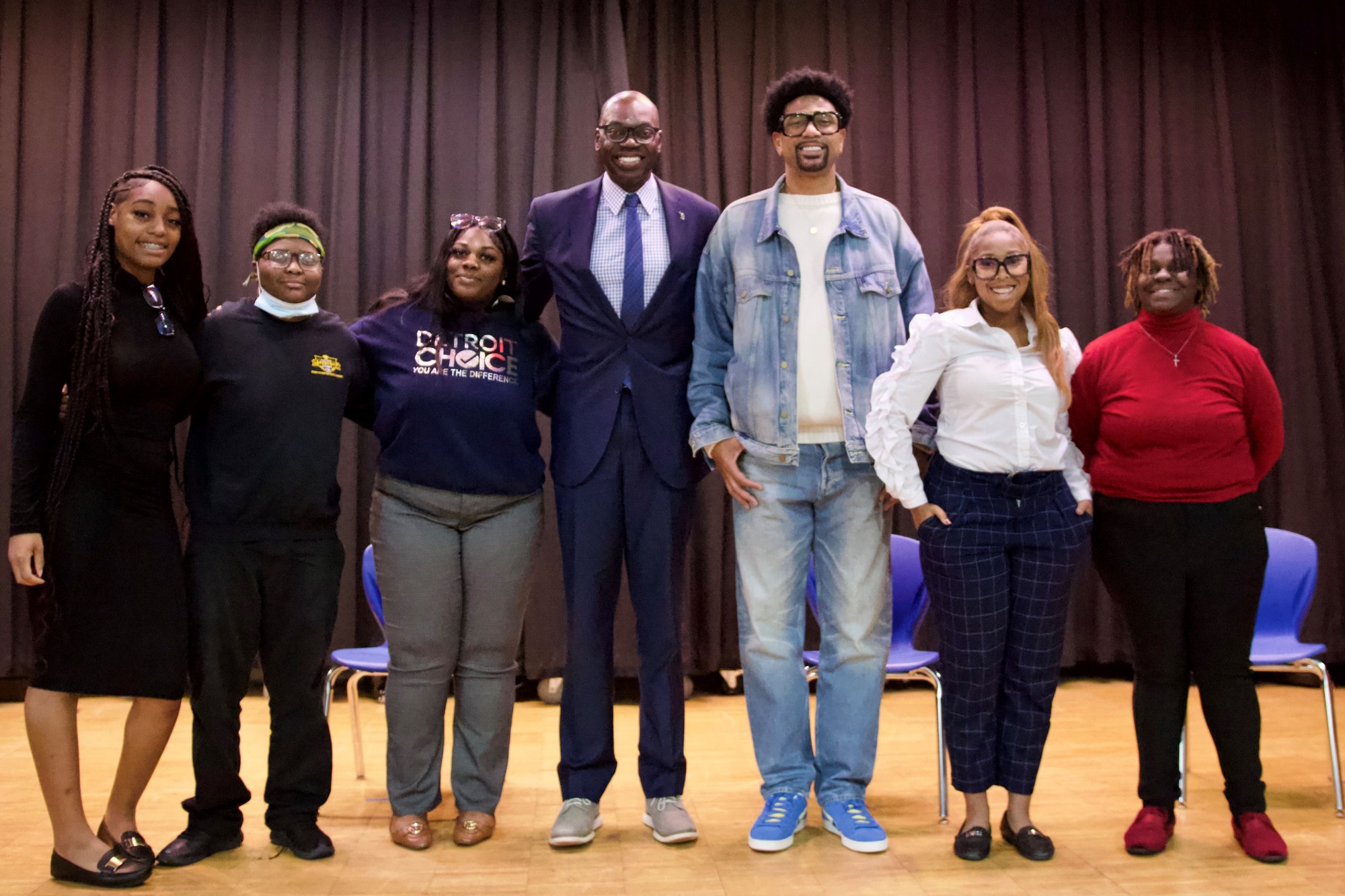 Lt. Gov. with Guest Speakers at the MI First Vote Tour 