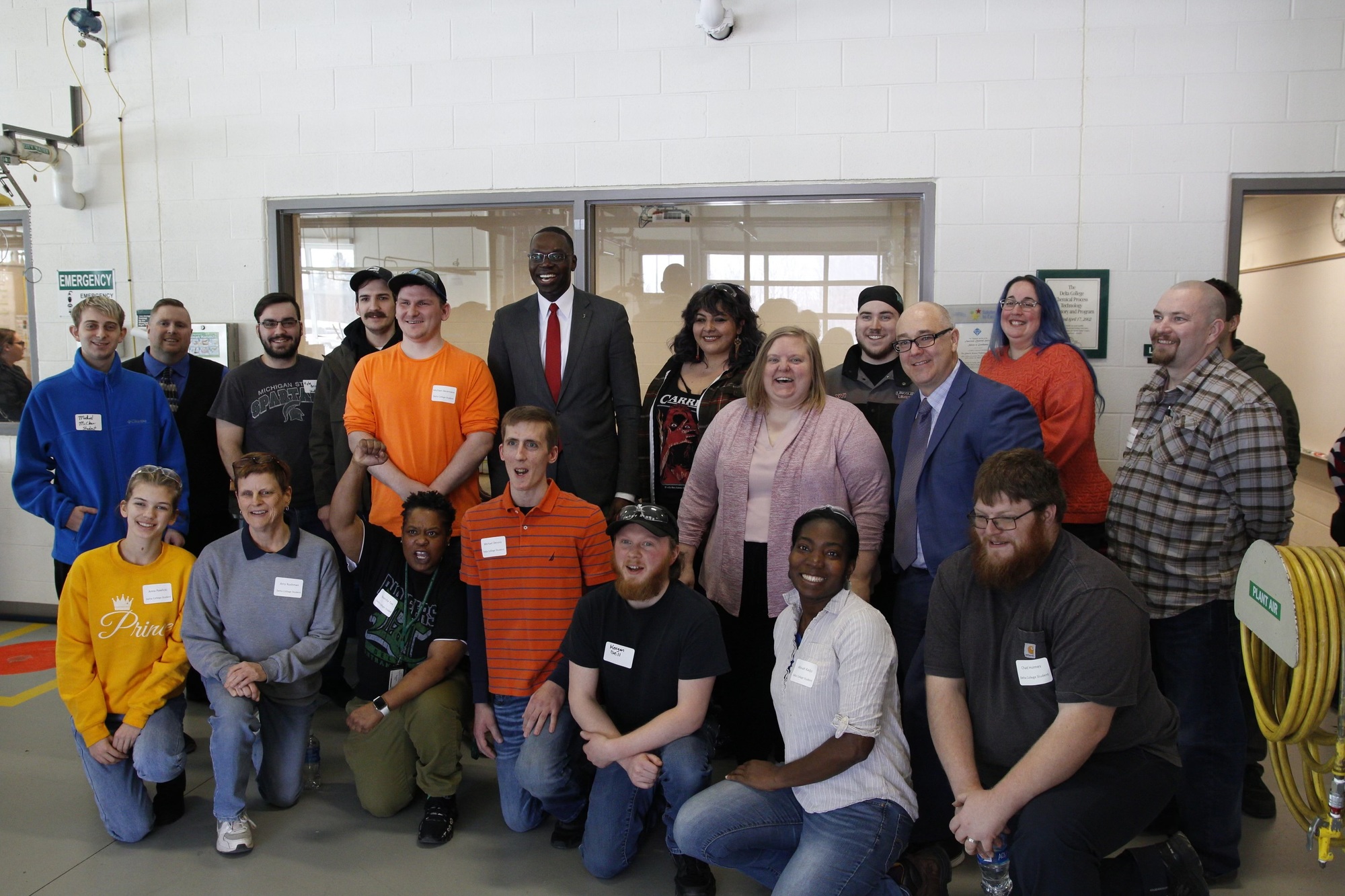 Lieutenant Governor Gilchrist with Reconnect students