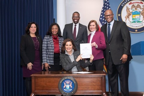 Governor Whitmer holds signed supplemental budget with Lieutenant Governor and legislators