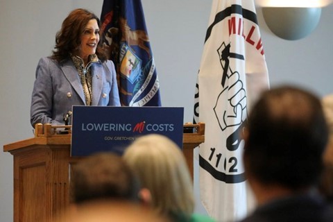 Governor Whitmer announcing her Lowering MI Costs Plan