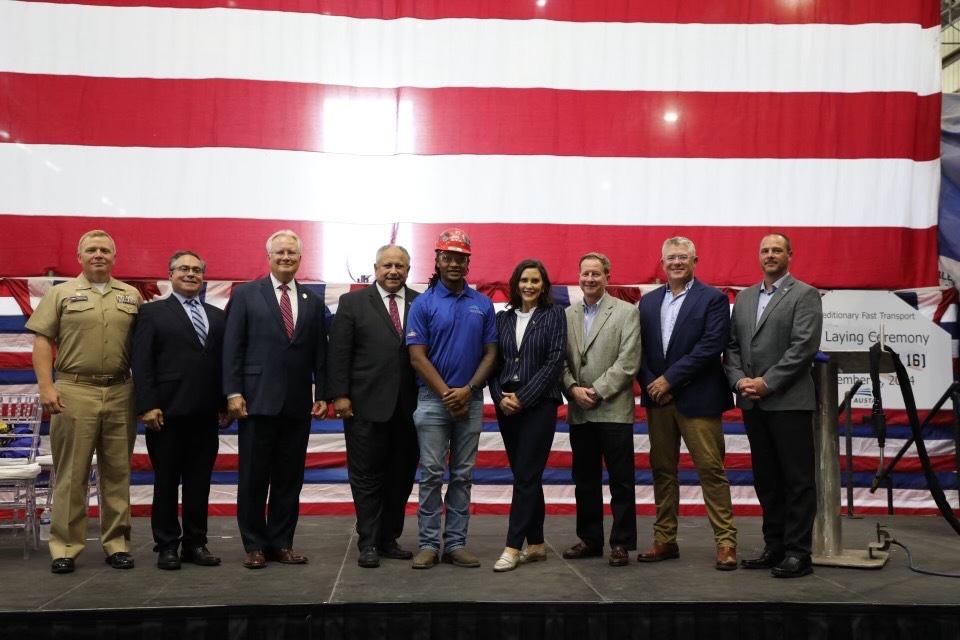 Gov. Whitmer at Ship Keeling Ceremony