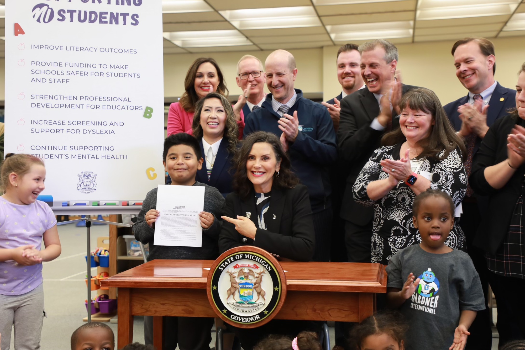 Gov. Whitmer at bill signing event