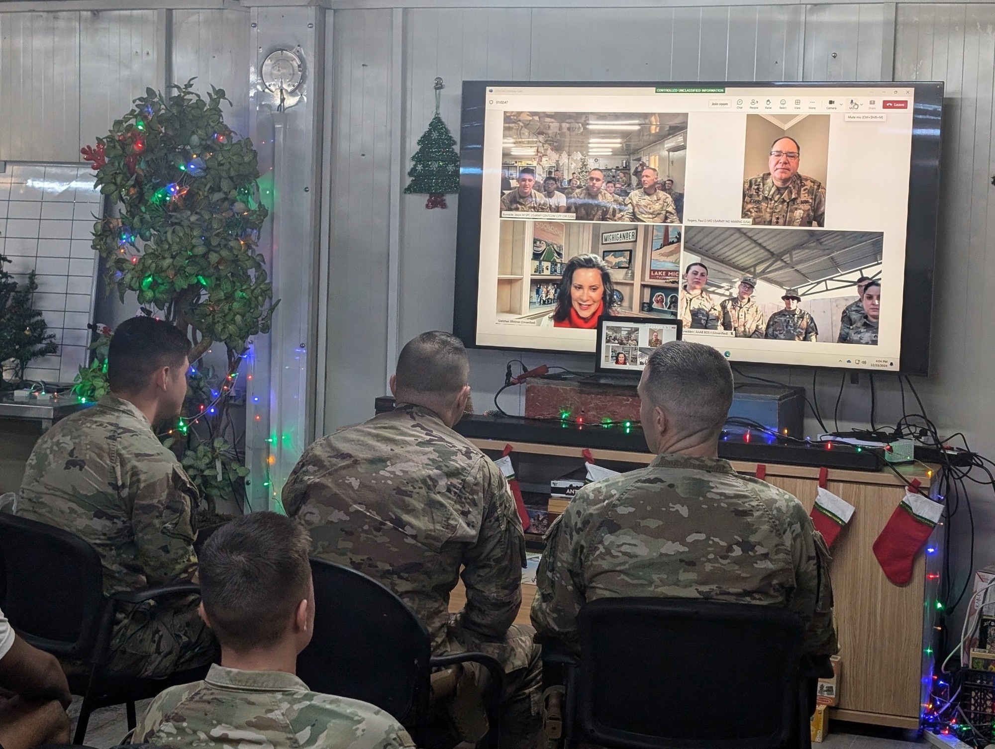 Gov. Whitmer meeting with troops