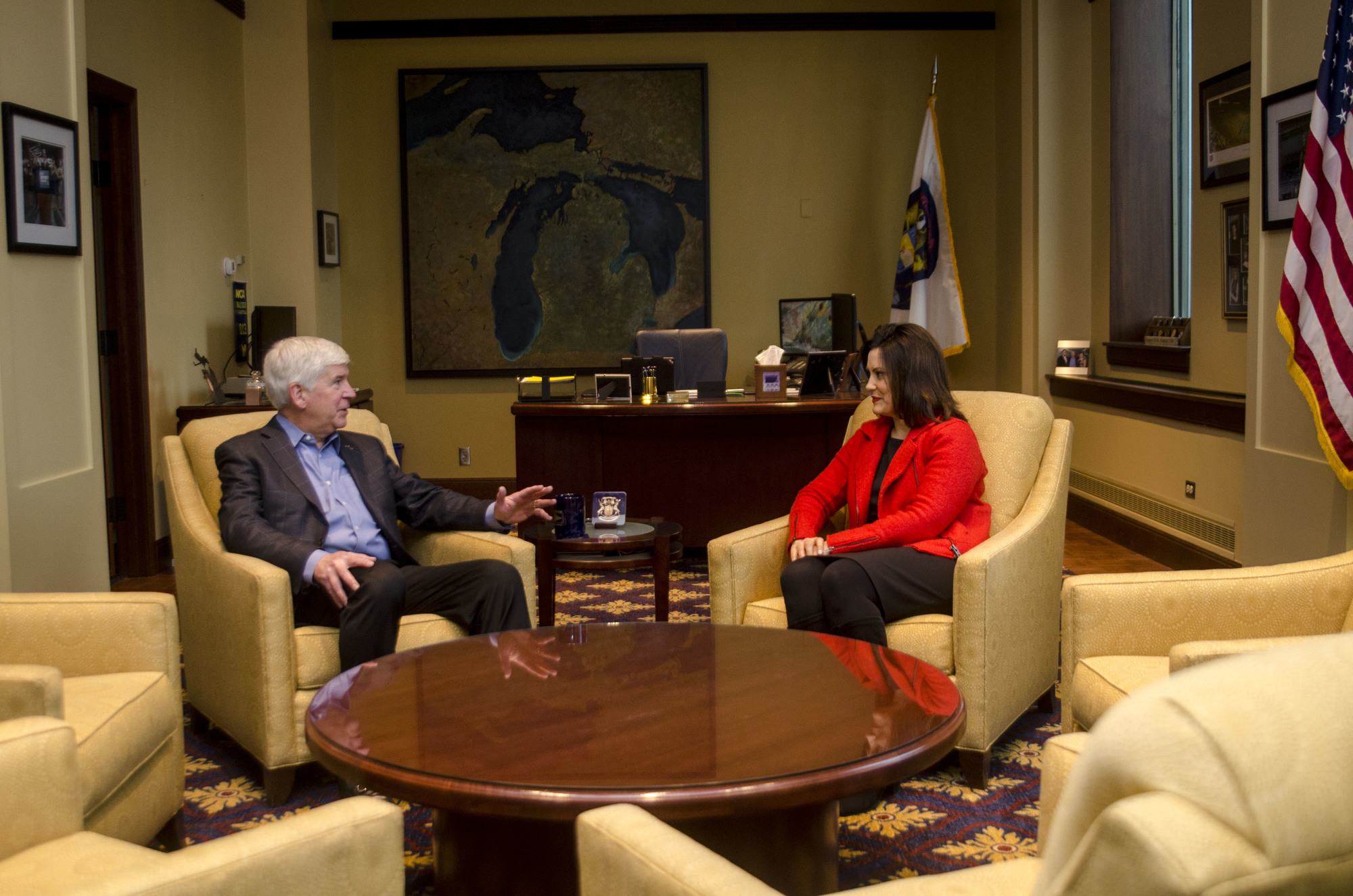 Gov. Snyder meets with Governor-elect Gretchen Whitmer