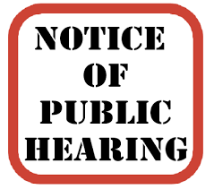 Notice of Public Hearing 