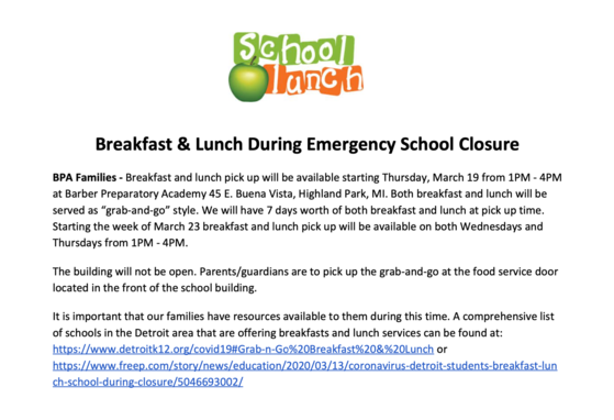 Free Meals for Children 