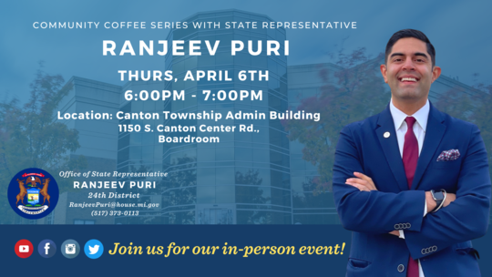 Canton Twp Coffee Hour April 6 2023