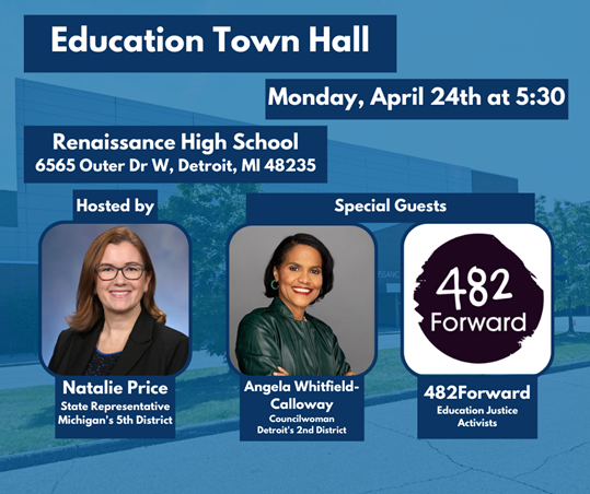 Education Town Hall on April 24