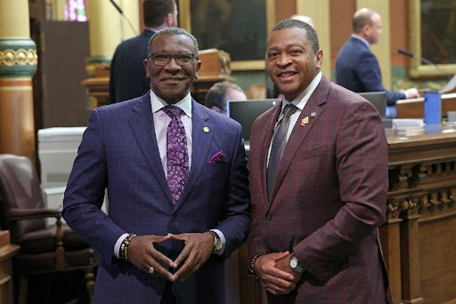 Left to right: Rep. Amos O’Neal and Rep. Tyrone Carter