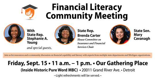 Rep. Stephanie Young hosts a Financial Literacy Tour with Rep. Brenda Carter and Sen. Stephanie Chang, special guests 