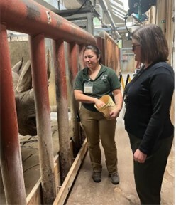 Rep. Hope pictured during her tour of Potter Park Zoo
