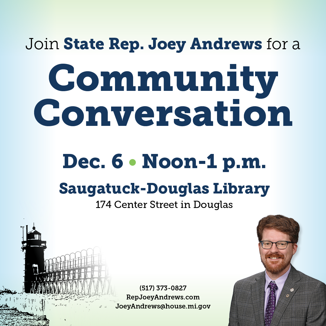 Rep. Andrews Community Conversation December 6 Saugatuck-Douglas