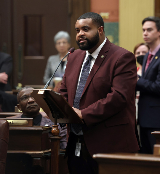 Rep. Donavan McKinney on the House Floor.