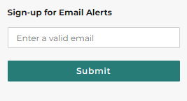 Sign Up for Email Alerts Button