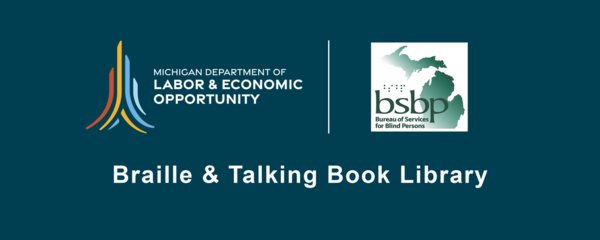 LEO logo, BSBP logo and Braille and Talking Book Library in text