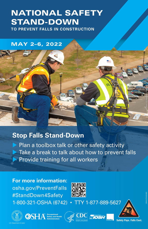National Safety Stand-down to Prevent Falls in Construction