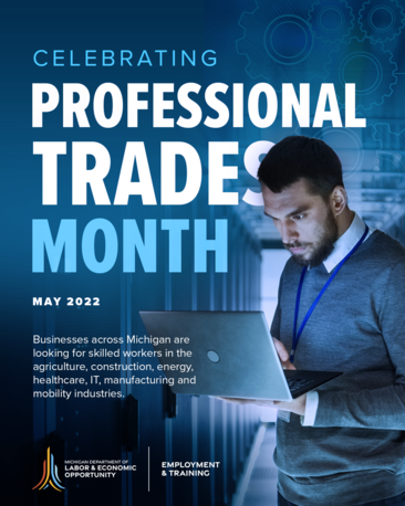 Professional trades month IT graphic
