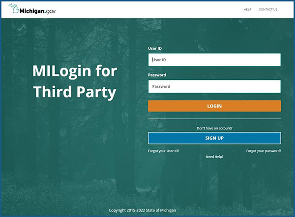 MiLogin for Third Party login screen