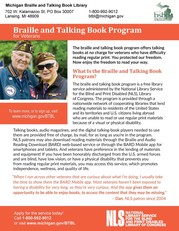 Braille and Talking Book Library veterans flyer