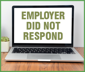 Photo of Laptop Saying Employer Did Not Respond