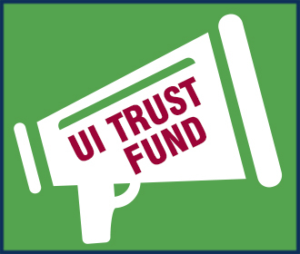 Megaphone Graphic saying UI Trust Fund