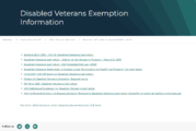 Disabled veterans exemption screen 