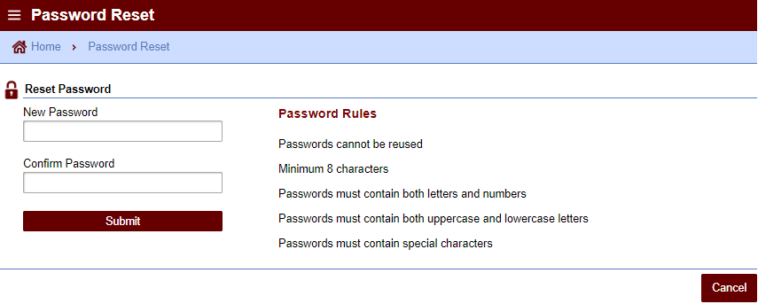 Expired password change