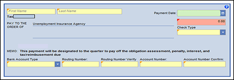 Image of ACH Debit/Check for Quarterly Payments