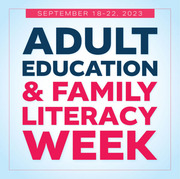 Adult Education and Family Literacy Week text graphic